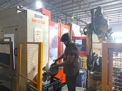 Advanced Vertical Machining Center (VMC) with 4th Axis at Suvarna Alloys